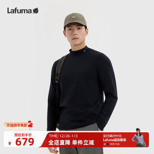 T恤通勤百搭打底衫 LAFUMA乐飞叶户外秋冬男士 保暖休闲半高领长袖