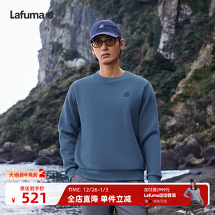 Lafuma T恤 乐飞叶户外秋冬套头圆领运动卫衣男刺绣logo休闲长袖