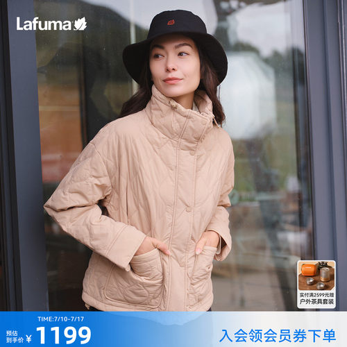 乐飞叶户外立领保暖棉服女