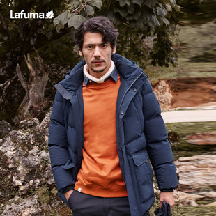 LAFUMA乐飞叶户外休闲防水蓄热加厚保暖大鹅绒中长羽绒服男