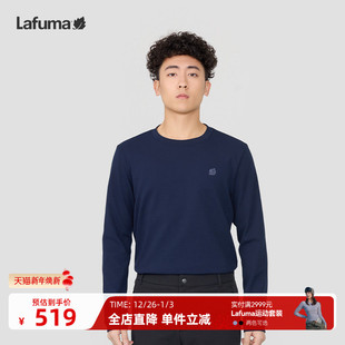 T恤男华夫格运动打底衫 Lafuma 乐飞叶法国户外24秋冬圆领速干长袖