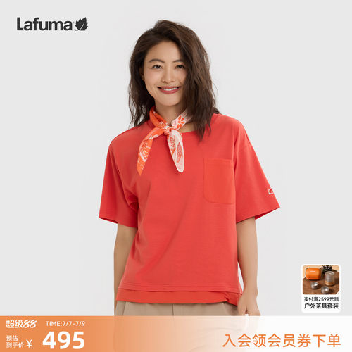 乐飞叶户外短袖T恤女百搭
