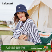 打底衫 法国LAFUMA乐飞叶户外宽松条纹圆领长袖 T恤女休闲百搭长袖