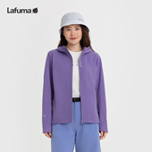 LAFUMA乐飞叶户外紫色连帽cordura耐磨夹克女运动防泼水休闲外套