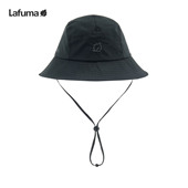LAFUMA乐飞叶户外防风透湿渔夫帽男女黑色抽绳防泼水遮阳帽子