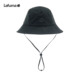LAFUMA乐飞叶户外防风透湿渔夫帽男女黑色抽绳防泼水遮阳帽子