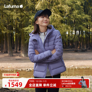连帽保暖鹅绒外套24新款 LAFUMA乐飞叶户外秋季 轻量羽绒服女士短款