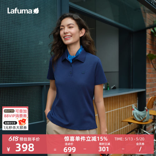 乐飞叶户速干polo衫短袖T恤女