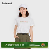 LAFUMA乐飞叶户外l运动凉感防晒UPF40 T恤女印花圆领上衣 短袖