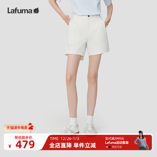 女休闲运动裤 LAFUMA乐飞叶户外2024夏季 百搭防泼水短裤 时尚 子 新款