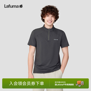 T恤男凉感速干polo衫 短袖 LAFUMA乐飞叶户外半拉链防紫外线UPF40