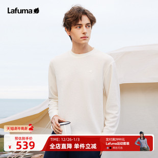 LAFUMA乐飞叶户外2024年春季 休闲运动华夫格卫衣男套头圆领上衣