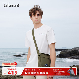 T恤男装 圆领凉感抗菌宽松运动短袖 休闲印花上衣 乐飞叶新款 Lafuma