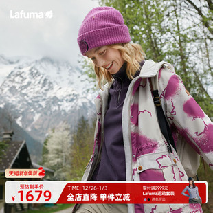 LAFUMA户外秋冬防泼水连帽保暖PRIMALOFT棉服女双面穿棉衣外套