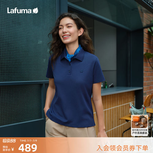 乐飞叶户速干polo衫短袖T恤女