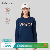 LAFUMA乐飞叶户外吸湿发热圆领卫衣女士柔软暖姜空气层打底上衣