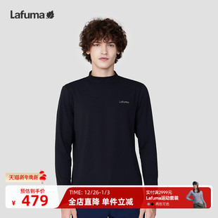 LAFUMA乐飞叶户外秋冬保暖小高领舒适弹力运动长袖 上衣 T恤男士