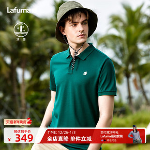 t恤上衣 休闲翻领短袖 LAFUMA乐飞叶户外露营快干凉感polo衫 男夏季