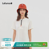 LAFUMA乐飞叶户外春夏新吸湿速干圆领短袖 T恤女士运动印花上衣