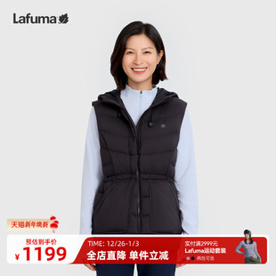 LAFUMA乐飞叶秋冬新款 背心 保暖中量连帽羽绒马甲女休闲保暖时尚