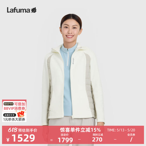 乐飞叶户外连帽保暖外套女