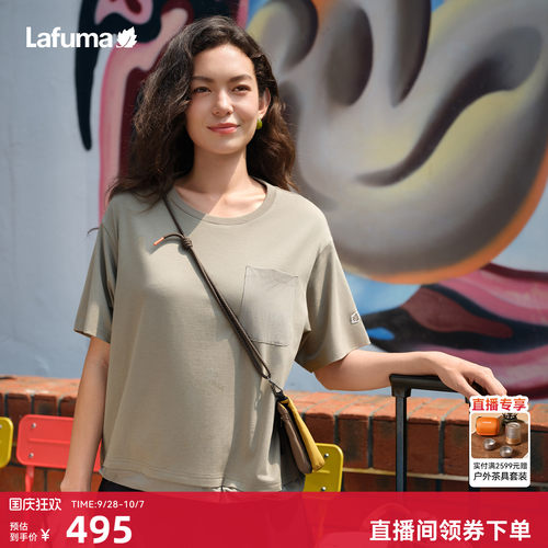 乐飞叶户外短袖T恤女百搭