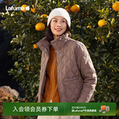 法国LAFUMA乐飞叶户外秋冬立领菱格纹新雪丽棉服女士保暖棉衣外套