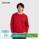 LAFUMA乐飞叶户外新年红色圆领卫衣男宽松马年限定上衣
