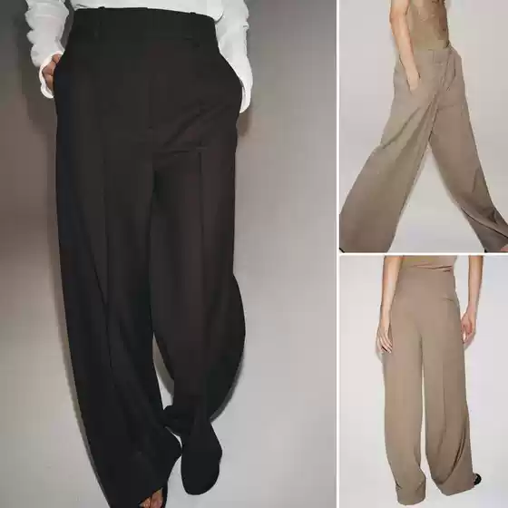 Qinchuan 26 Autumn Commuting Fashionable Casual Minimalist Mid-Waist Loose Pants 1916001 5344042