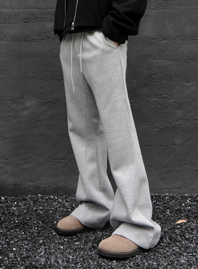 JDKZ美式高街直筒宽松运动裤男街头痞帅cleanfit高级感弯刀休闲裤