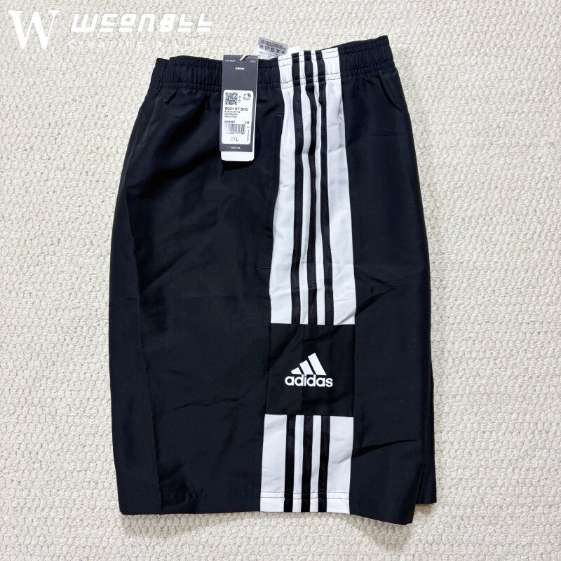 Adidas/阿迪达斯运动短裤男夏季三条纹速干跑步休闲五分裤GK9557