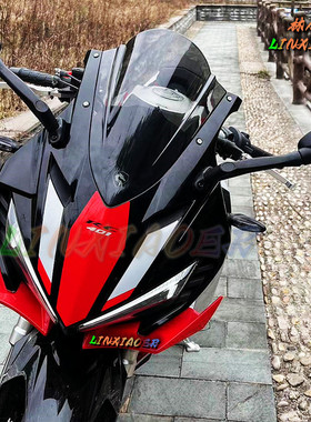 赛科龙RC401风挡改装件竞技风挡赛道版黑色加高前挡风配件摩托车