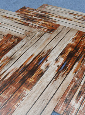 彩色油漆木纹砖150800仿古砖地砖餐厅网咖酒吧墙砖LOFT工业风瓷砖