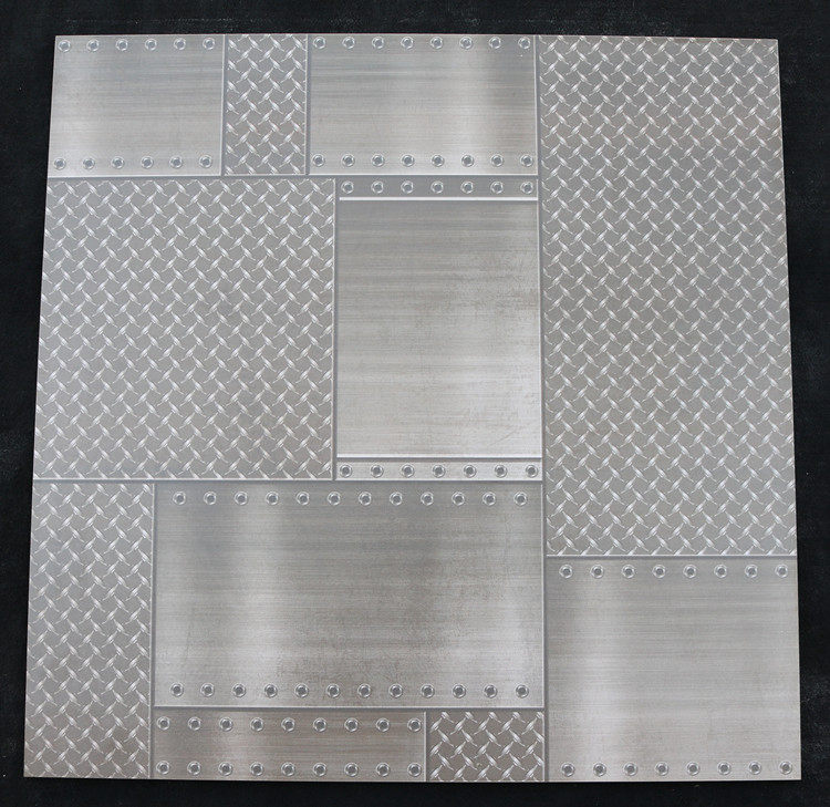 仿铁板地砖水泥砖仿古砖600600主题餐厅夜店KTV网咖酒吧金属瓷砖