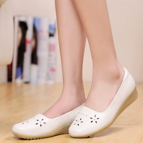 Летняя униформа медсестры, обувь для медсестер на танкетке, комфортные «мамины туфли», дышащие босоножки, обувь для работы