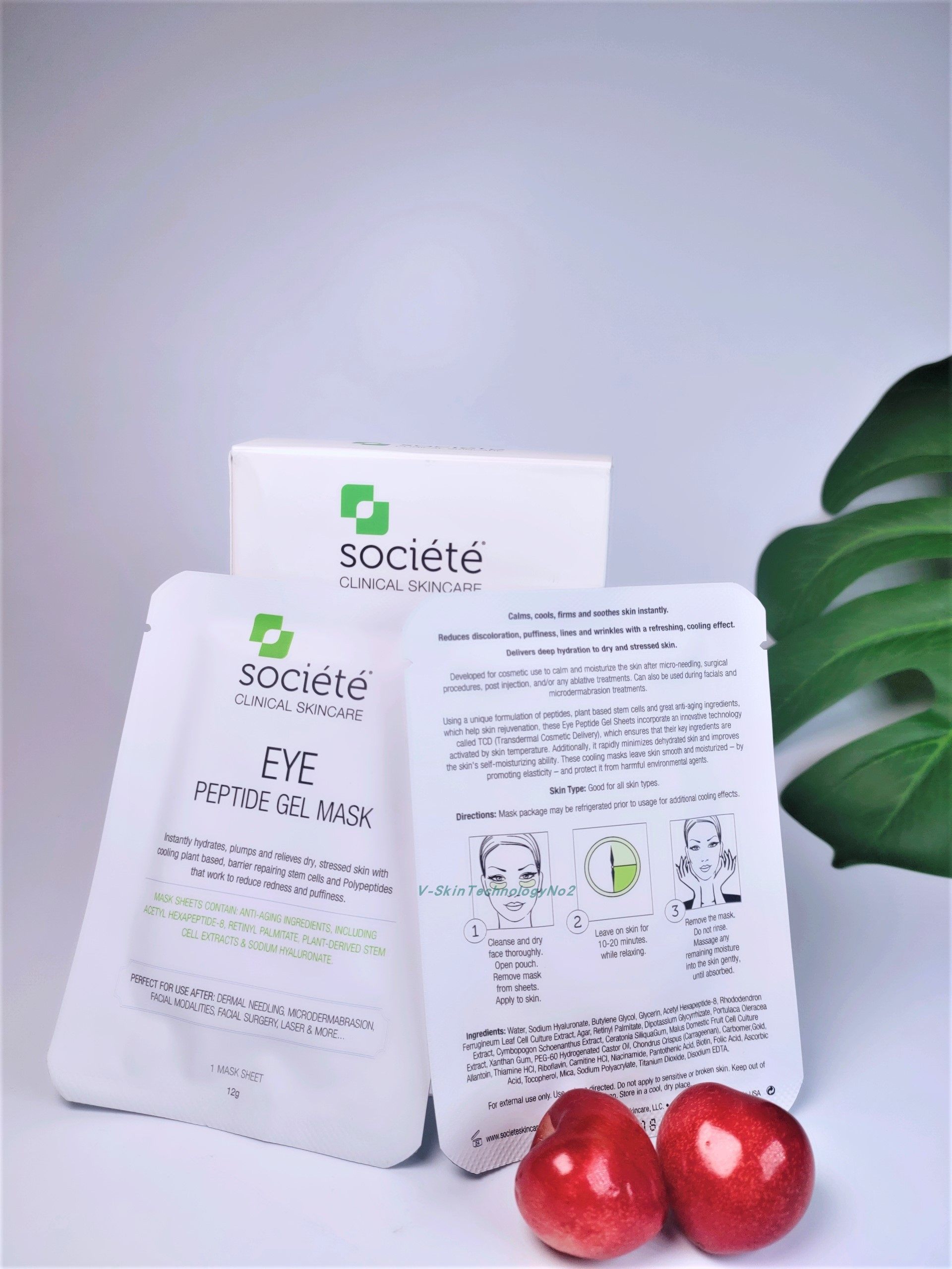 人肉societe 提拉美国肽凝胶眼膜肉眼可见效果紧致修复干纹10片装