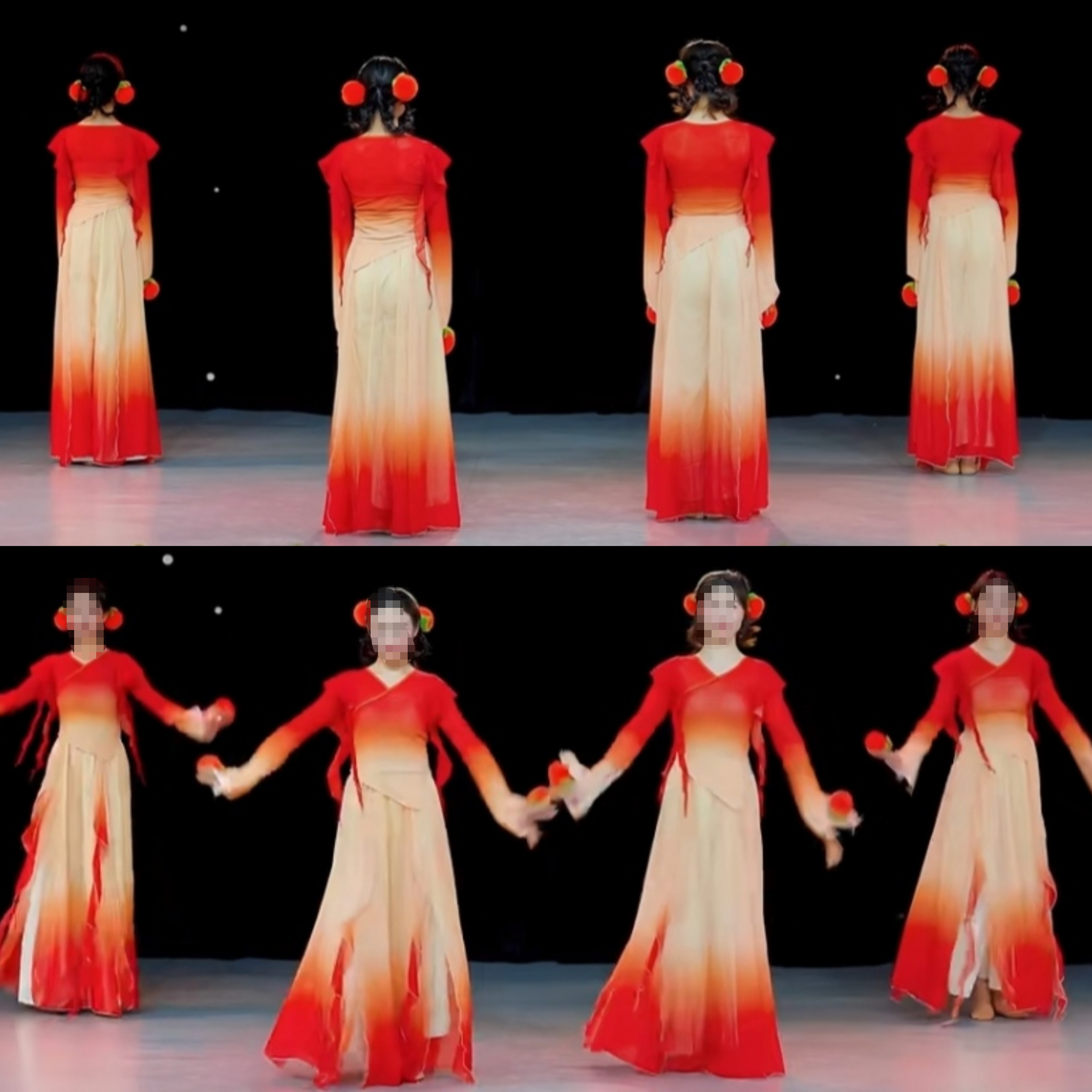 小模样舞蹈服装中国舞飘逸纱衣新款相思谣演出服我爱你中国表演服