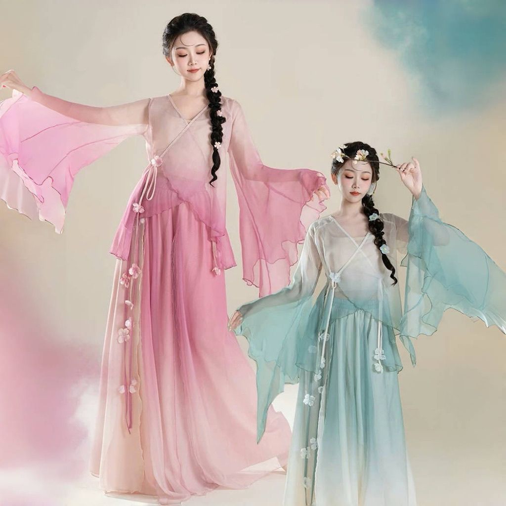 盈盈芙蓉语古典舞服装相思谣超仙飘逸大袖衫春三月采莲演出表演服