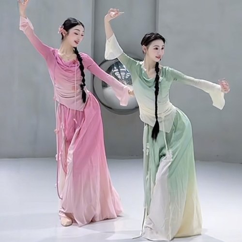 相思谣舞蹈服装新款古典舞纱衣繁花春颂演出服中国舞青花瓷表演服
