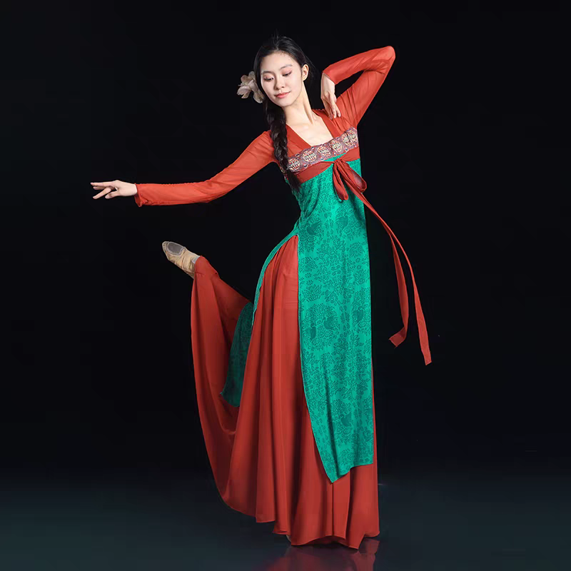 汉唐舞舞蹈服新款超大码古典舞唐乐演出服红马丽人行三拜红尘表演