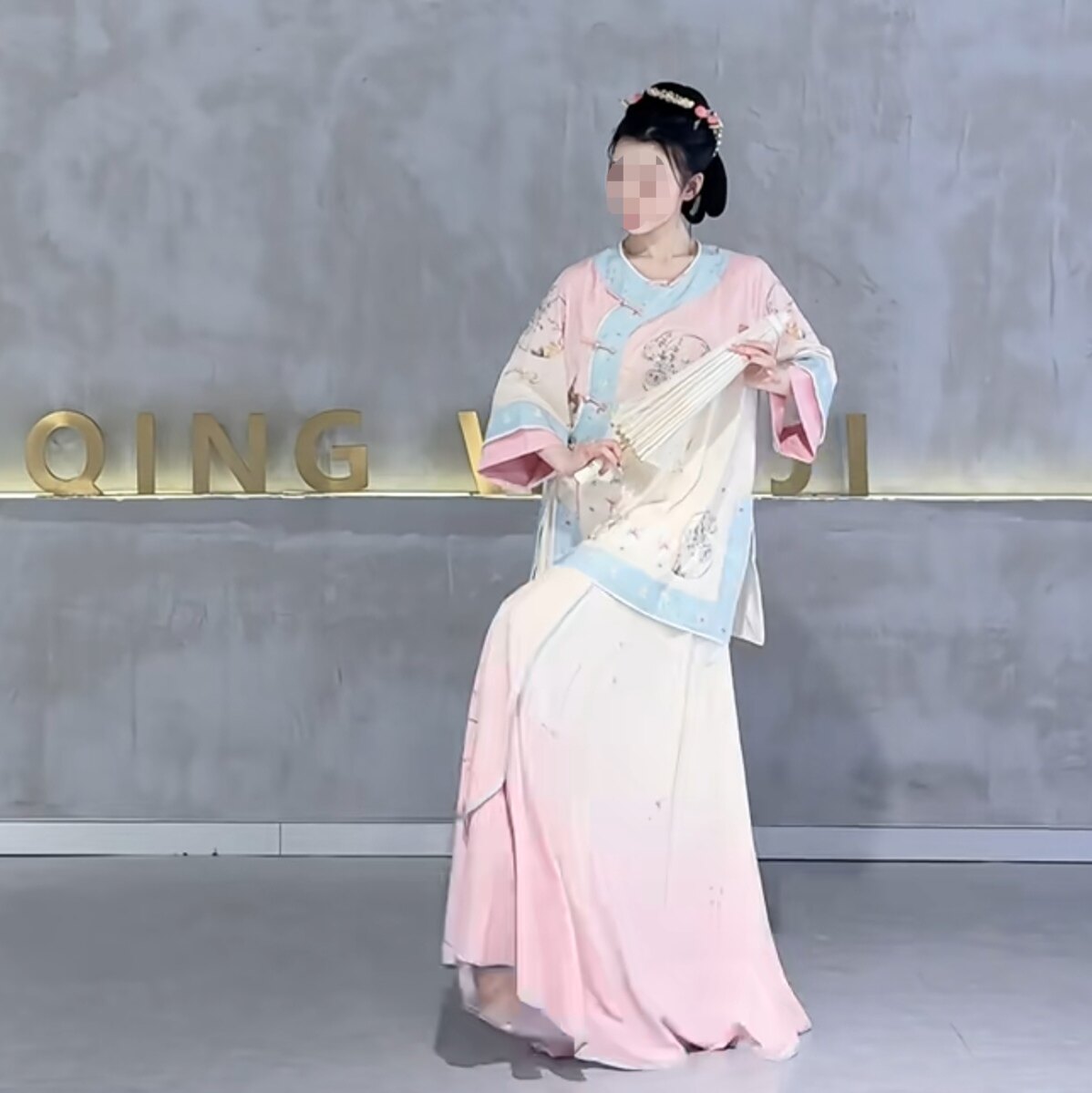 戏文说舞蹈服装古典舞气质大摆裙演出服清风徐来如梦令油纸伞表演