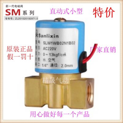 三力信直动小型铜电磁阀 SLW1WB02N1B02/BC3/B03/YC2/Y02/YC3/Y03