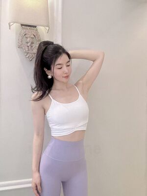 细肩带瑜伽背心韩国routine