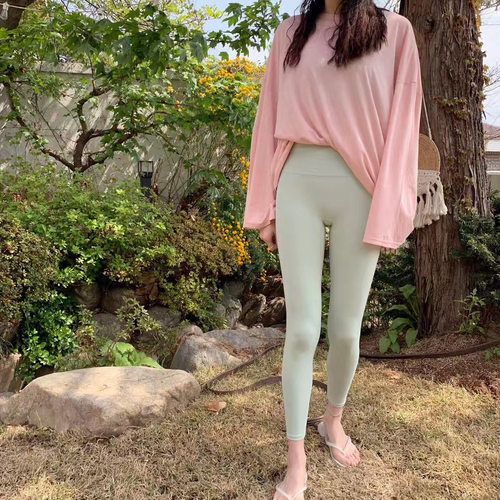 夏 韩国超薄高腰裤 提臀9分裤瑜伽服高端速干性感女大码 胖mm显瘦 - 封面