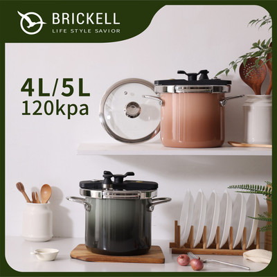 BRICKELL海德堡珐琅快压锅4L