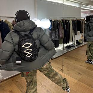 xskr MSCHF韩国潮牌街头双肩包小型搞怪小众设计感皮质拉链双肩包