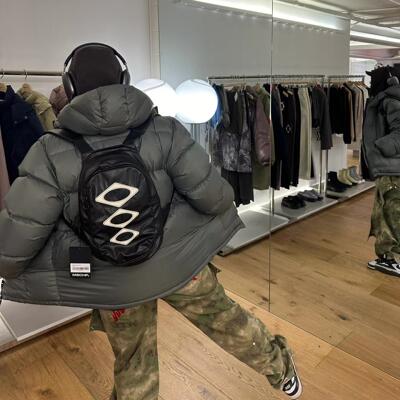 xskr MSCHF韩国潮牌街头双肩包小型搞怪小众设计感皮质拉链双肩包