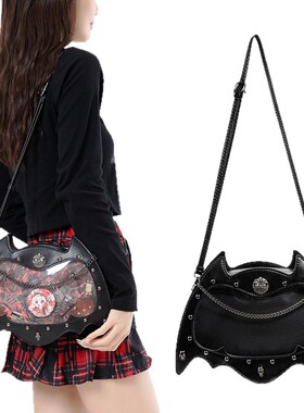 Stereoman欧洲Banned斜挎包小恶魔痛包暗黑系哥特蝙蝠斜挎包包女