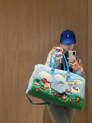飞天小女警行李包大包大容量斜挎包女士外出包时尚手提包旅行轻便