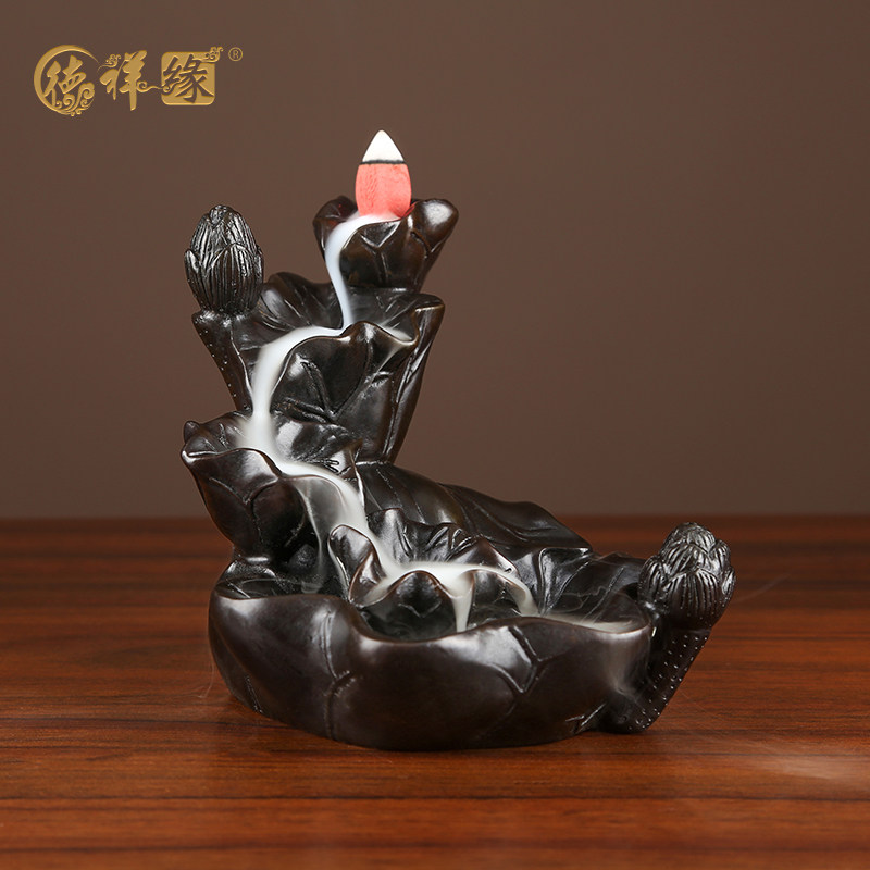 德祥缘纯铜创意室内实用倒流香炉